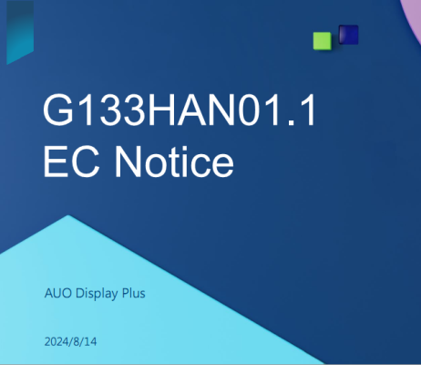 G133HAN01.1 LED Driver IC EC Notice