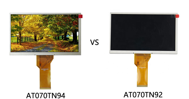 ​Difference between the 7-inch AT070TN94 and AT070TN92 INNOLUX