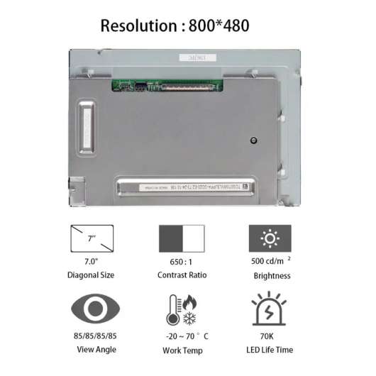 7` TCG070WVLSJPPA-GD20 On-Cell Touch LCD Display
