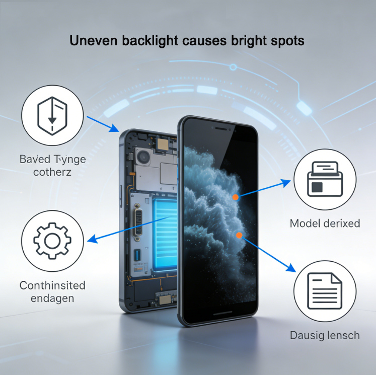Why do LCD screens have bright spot?