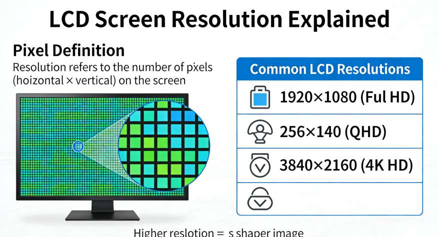 What is the resolution of a LCD screen?