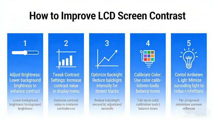 How to improve the contrast of LCD screen?