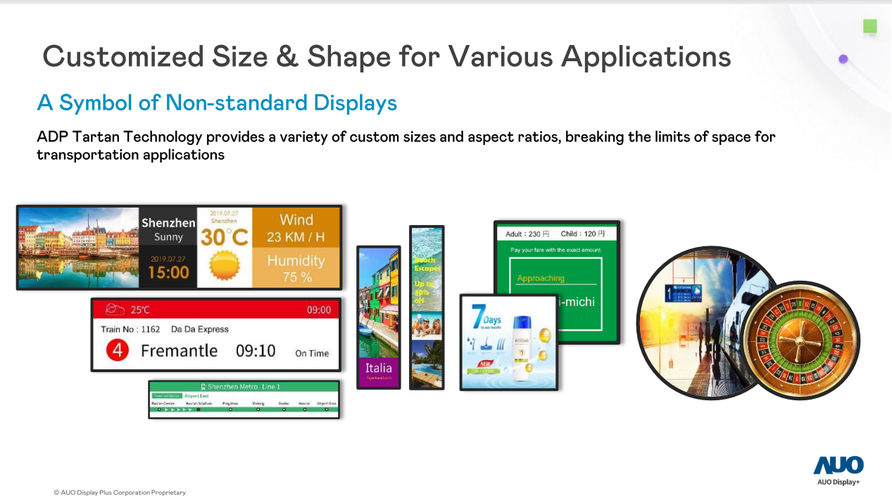 AU Optronics breaks size boundaries: how customized displays reshape the visual experience of smart transportation