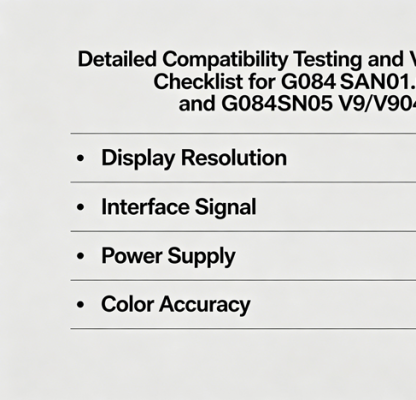 Compatibility Testing  for G084SAN01.0 and G084SN05 V9/V904
