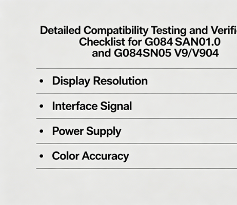 Compatibility Testing  for G084SAN01.0 and G084SN05 V9/V904