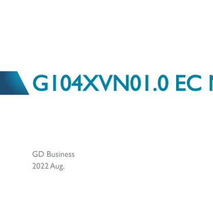 Product Engineering Change Notice for 10.4-inch TFT-LCD Module in G104XVN01 EC N