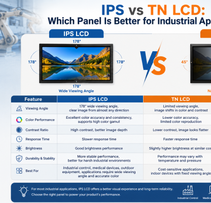 IPS vs TN LCD: Which Panel Is Better for Industrial Applications?