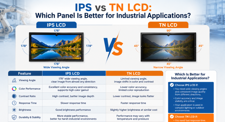 IPS vs TN LCD: Which Panel Is Better for Industrial Applications?